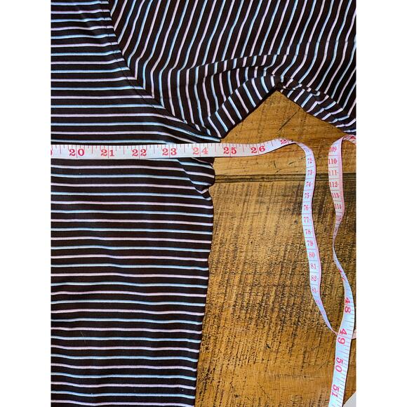 Mens Fairway and Greene Mercerized Cotton Brown Striped Golf Polo‎ Size XL - Picture 6 of 8